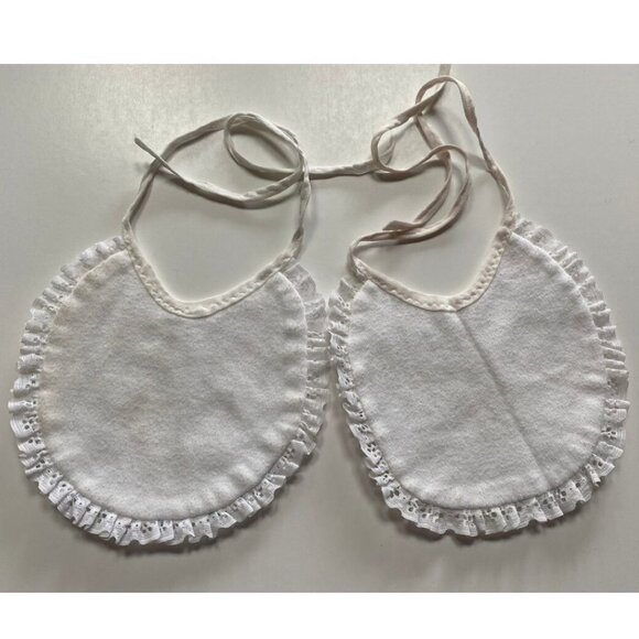 Vintage Terry Cloth Baby Bibs Pair - Picture 4 of 4